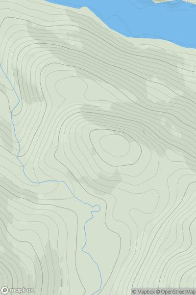 Thumbnail image for Meall nan Ruadhag [Sunart and Ardgour] showing contour plot for surrounding peak